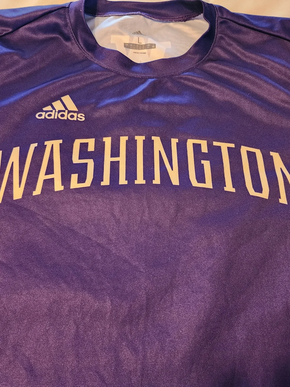 Adidas Kids Washington Purple & Cream Athletic Shirt
